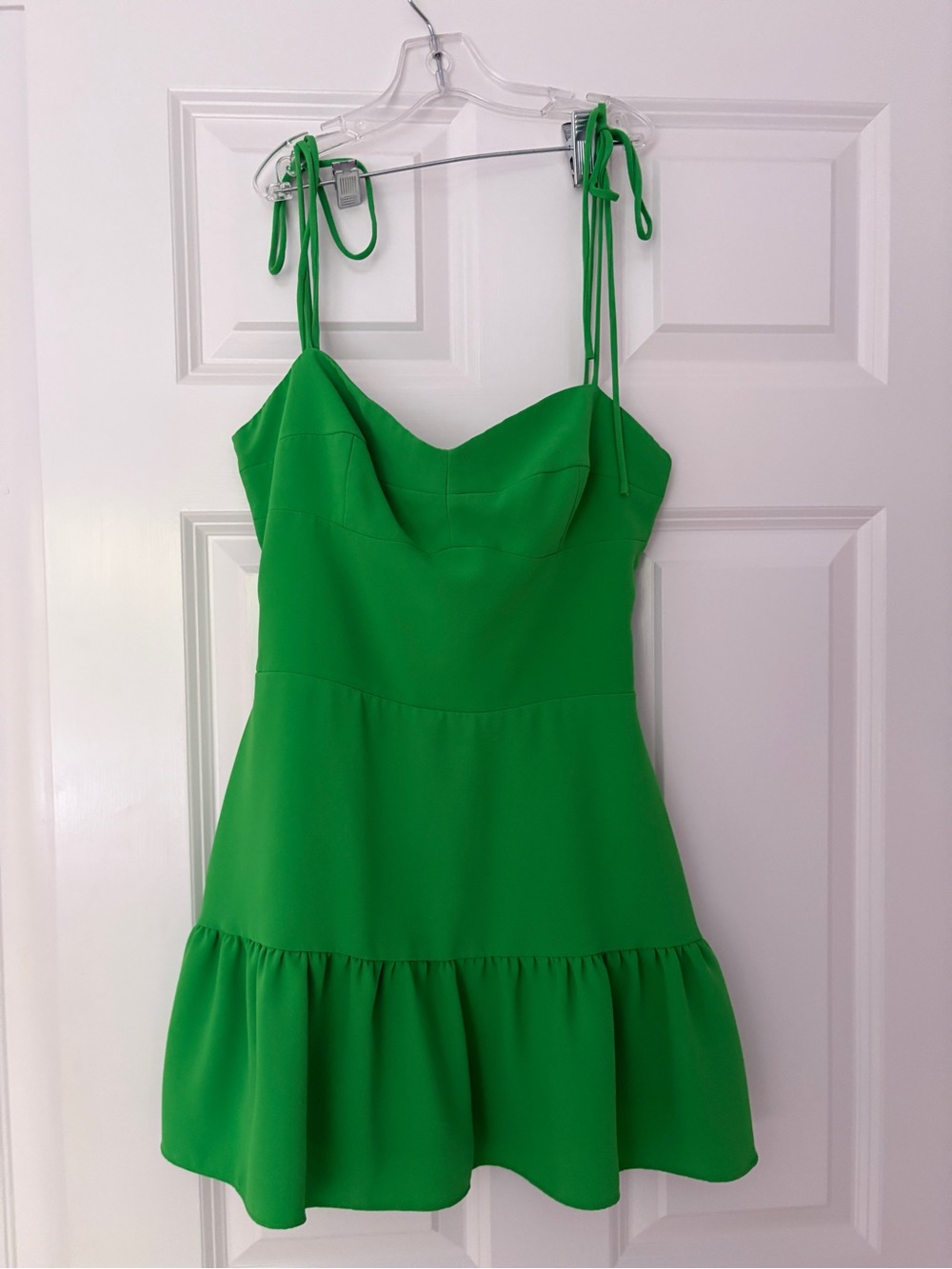 Amanda Uprichard Neon Green Strapless Mini Dress